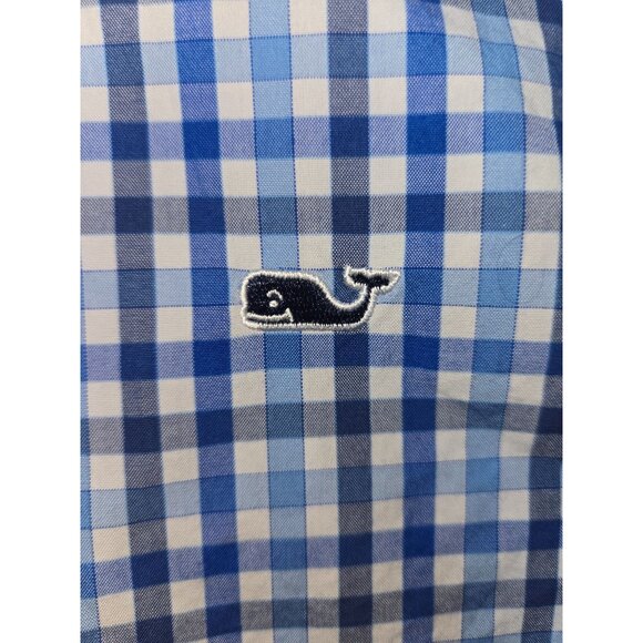 Vineyard Vines‎ Blue Gingham Whale Shirt Small - Picture 6 of 7